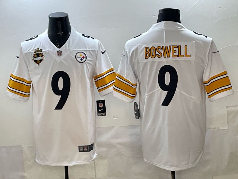 Men Pittsburgh Steelers #9 Boswell White 2025 Nike Limited NFL Jersey style 03